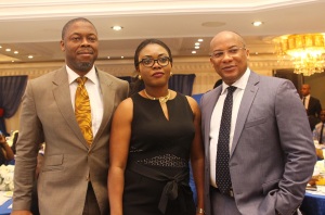 Divisional CEO, Financial Inclusions Services, Interswitch, Mike Ogbalu, CMO Interswitch, Cherry Eromosele and GMD, Interswitch, Mitchell Elegbe