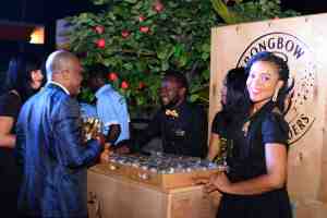 Guest enjoying Strongbow; Nigeria's first apple cider